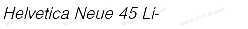 Helvetica Neue 45 Li字体转换